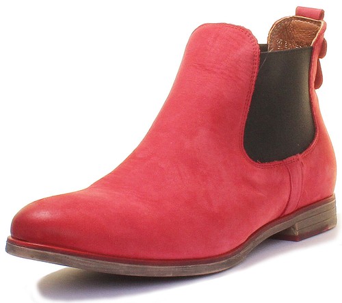Justin Reece England Womens Nubuck Leather Chelsea Boots In Black UK Size 3 - 8 - Picture 36 of 36