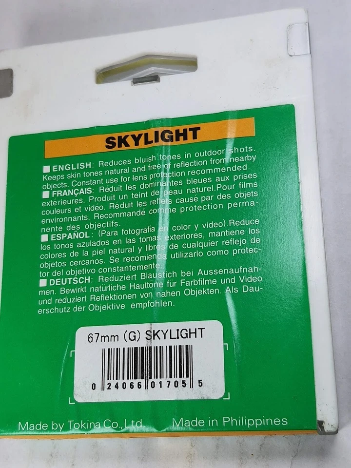 Hoya 67mm Skylight Glass Lens Filter Genuine New 67 mm 67-SK High Quality - Image 4 of 4