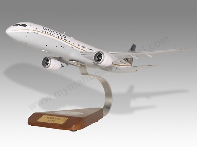 Boeing 787-9 Dreamliner United Desk Wood Airplane New Model