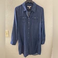 Banana Republic Blue Long Sleeve Mini Dress