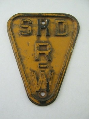 RARE Genuine Cast Iron Route 66 Missouri Embossed Sign Right of Way SHD R-W