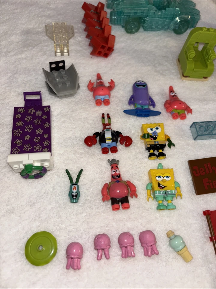 Mega Bloks Bob Esponja Pantalones Cuadrados Mini Figura Lote De Patrick Plankton Sr. Cangrejo P Foto 2 de 4