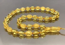 Islamic 33 Prayer Beads Gift Natural Baltic Olive Amber Tasbih Misbaha 14,8g8425