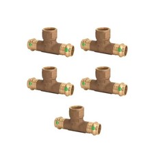 Viega ProPress 79760 1in x 1in x 1/2in Bronze Tee Fitting P1 x P2 x FPT Lot of 5