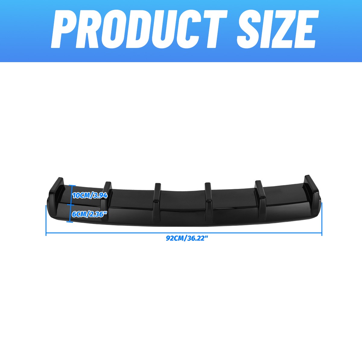 For Volvo C70 S40 S60 S80 S90 V40 Black Rear Bumper Diffuser Spoiler ...