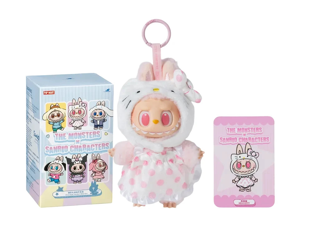 Pop Mart The Monsters x Sanrio Labubu Hello Kitty Plush Doll