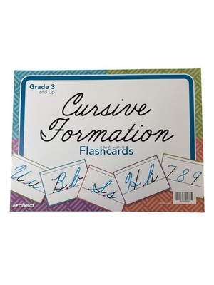 Abeka Cursive Formation Flashcards Grade 3 and Up Size 9x12~32353502 M5 33
