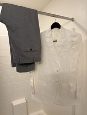 Emporio Armani G Line 44 Gray 2pc Suit Jacket Pants