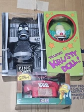 New 16 Inch Simpsons Figure Lot King Homer Talking Krusty Moes Tavern Phone 