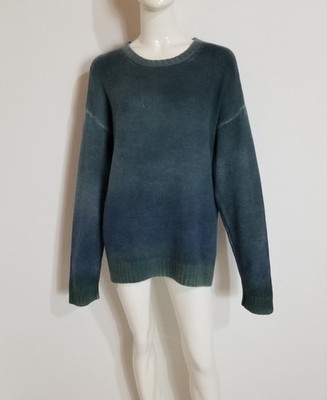 F CASHMERE extrem weicher 100% Kaschmir Pullover Blau Grün Ombre