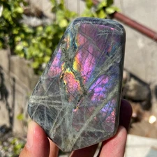 340g Natural labradorite quartz crystal freeform polished specimen healing