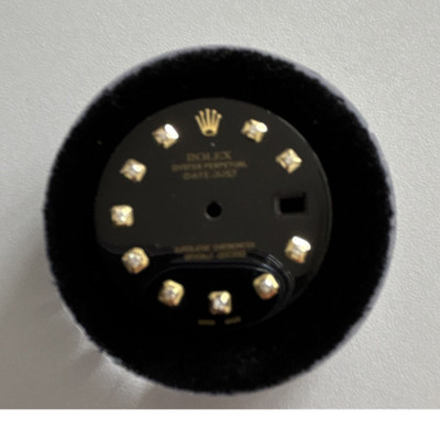 Rolex Black Dial Face w/ Date Window Non-Numeric Hour Markers, Compatible