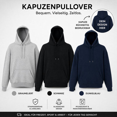 Fruit of the Loom Unique Kapuzenpullover,Hoodie, 621300 bedruckbare Kapuze S-XXL