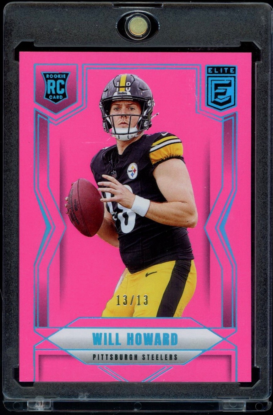 WILL HOWARD 2025 DONRUSS ELITE PINK ROOKIE /13 #150 STEELERS FOTL RC RARE SP