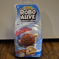 Zuru Robo Alive Tiny Turtle Battery Operated Robotic Pet Water Activated Fin Mo  