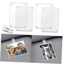 2-Pack Magnetic Car Visor Picture Frames  2.5x3.6 Inch Photo Holders, 2 Pack