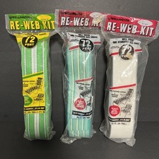  3 Wellington RE-WEB Kits/ Lawn Chair Webbing/ 72ft. Green/Aqua/White Lot of 3