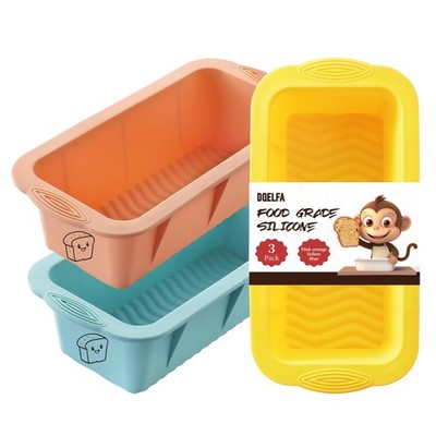 Silicone Bread Loaf Pan, 3 PCS Silicone Loaf Pans for Baking, Non Stick Bread...