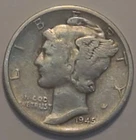 Nicer Low Mintage 1945 D Winged Liberty Head Mercury Dime