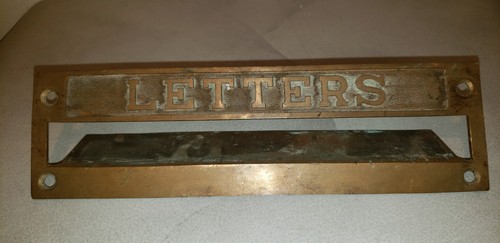 LETTERS Antique CORBIN Bronze Architectural Hardware Mail Slot Opening - Picture 8 of 8