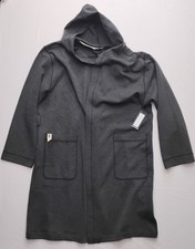 Rhone Heritage Midweight Hooded Robe Men L/XL Black Heather Missing Tie