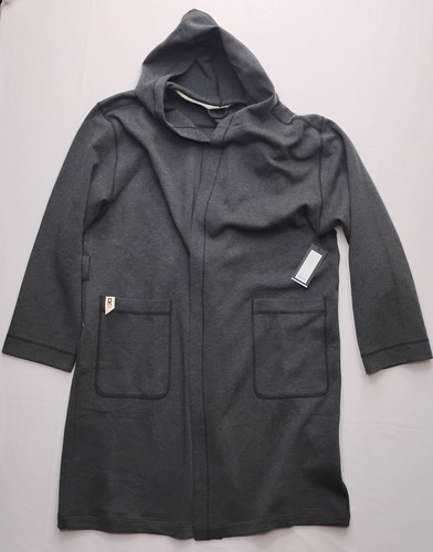 Rhone Heritage mittelschwerer Morgenmantel mit Kapuze Herren L/XL schwarz meliert fehlende Krawatte - Bild 1 von 10