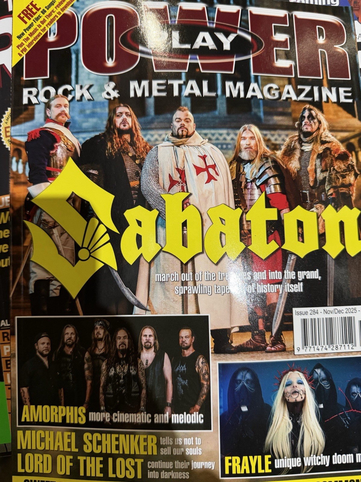 PowerPlay Power Play magazine Nov/Dec 2025 Sabaton, Amorphis, Frayle, M Schenker