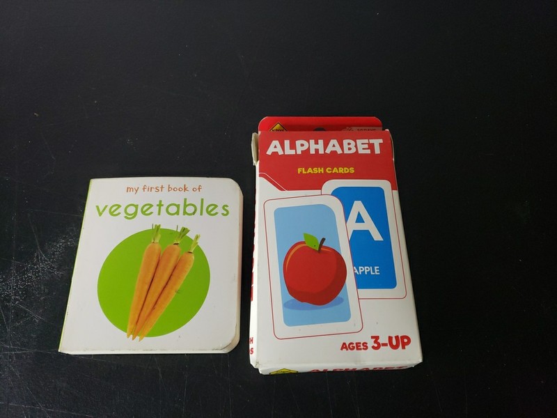 Alphabet Flash Cards & Toddler My First Book Of Vegetables