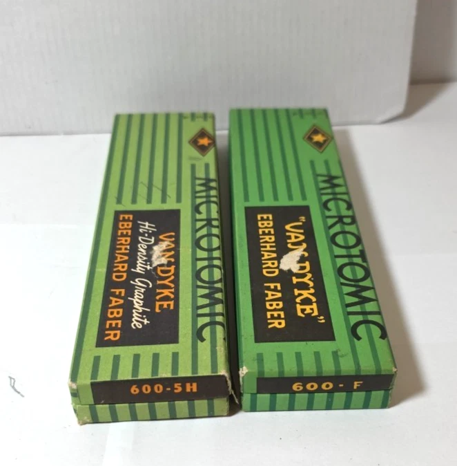 24 VINTAGE EBERHARD FABER-VAN DYKE-600-5H-F Graphite PENCILS -in box USA - READ - Image 2 of 4