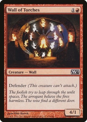 Wall of Torches (159) Magic 2012 M12 MTG Magic