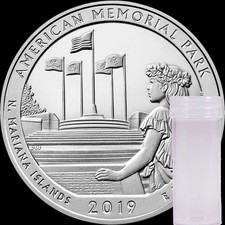2019 D Northern Mariana Island Memorial Park Quarter 40 Roll From Mint Bag ATB