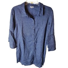 Splendid Dark Blue Chambray Shirt Dress, XL