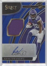 2021 Select Rookie Signature Memorabilia Blue Prizm 16/75 Kene Nwangwu Auto 0r5l