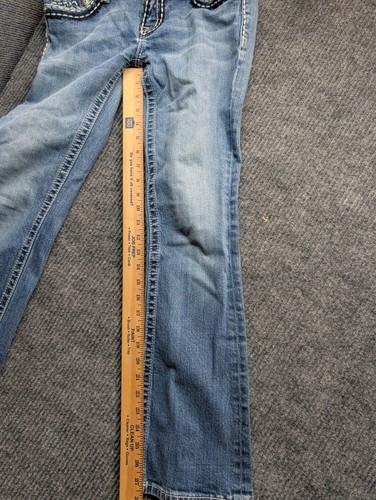 Miss Me Women Jeans Size 28 Blue Denim Distressed Bootcut Dark Wash JPD1001 - Picture 6 of 10