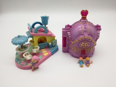 Polly Pocket 1994 Mimi & Goo Goos Hamburger Drive & Eat Bluebird Crown Palace