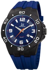 Joshua And Sons Quartz Blue Dial Men's Watch Blue Silicone Mens Watch (JX115BU)