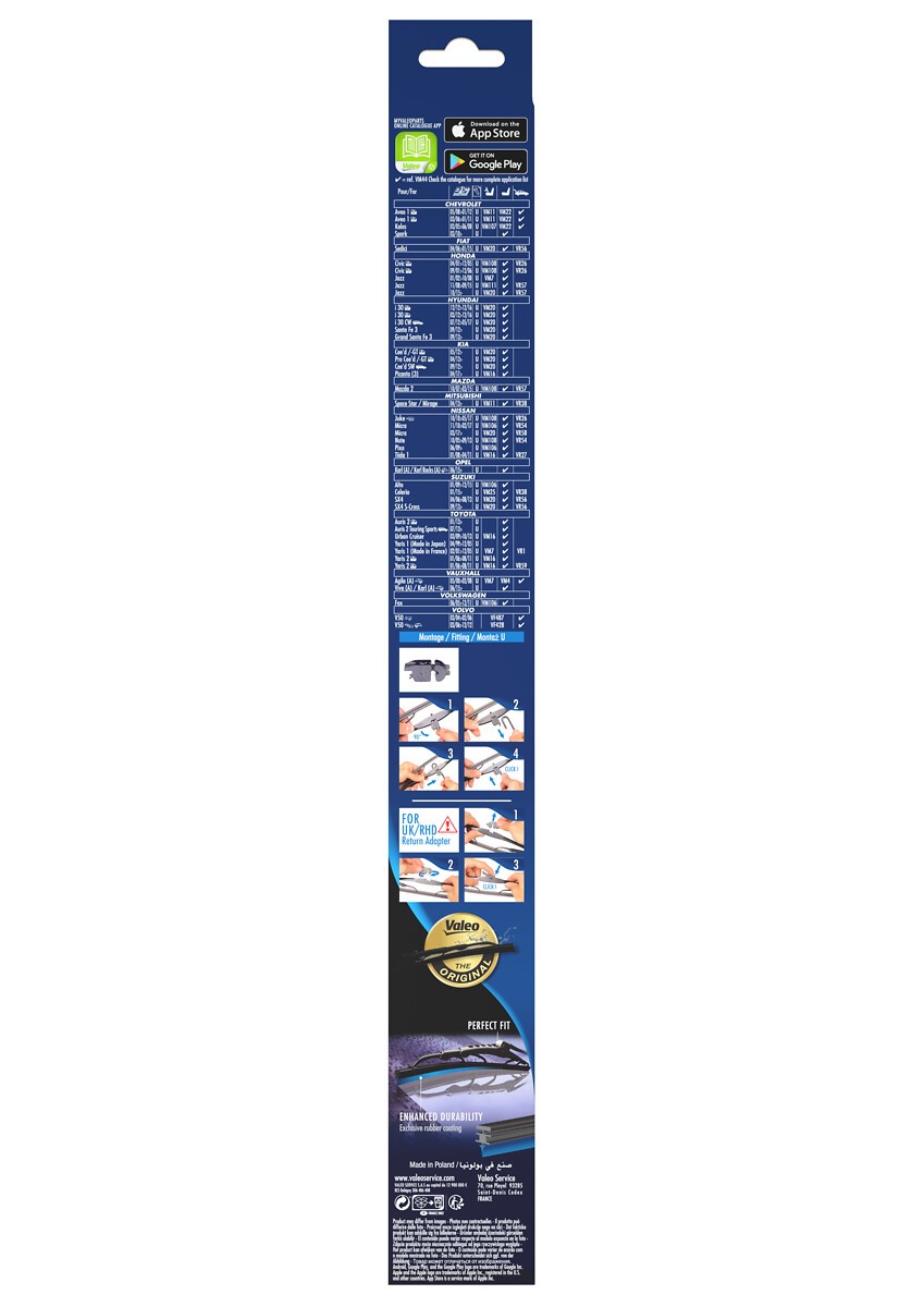 Fits VALEO 574196 SILENCIO WIPER PERFORMANCE VM44 X1