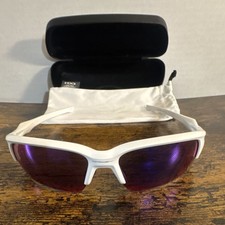 Oakley Flak 2.0 XL OO9372-0665 White Frame Purple Mirrored Sport Wrap Sunglasses