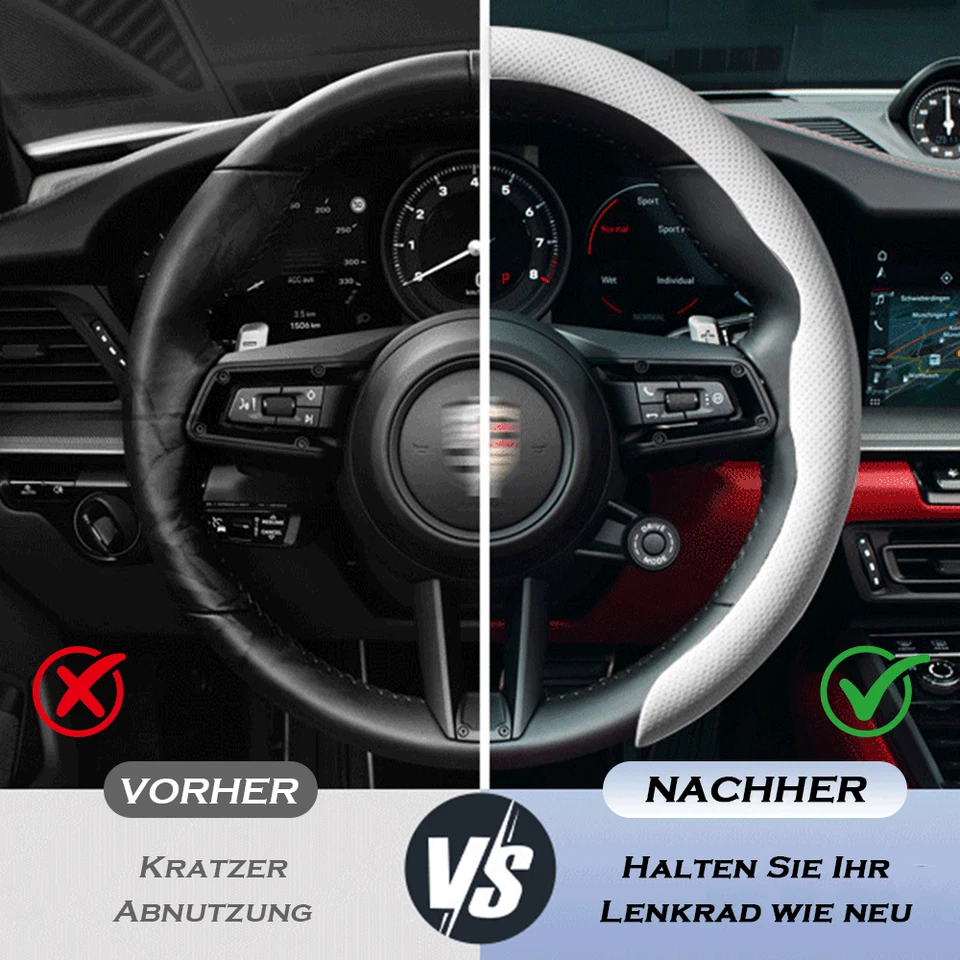 Funda de volante de coche de cuero de napa Holden Premium ultrafina transpirable Ø37 - 38 - Imagen 4 de 4