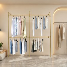 NEW Wall-Mounted Clothes Rack Iron Gold Clothes Rack for Home/Retail Display