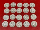 Washington Quarters Silver 90% Circulated Pre 1964 Lot Of 20 coins Free Shipping