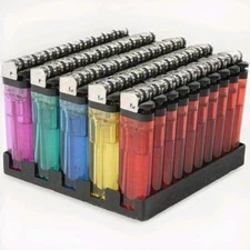 50 Pack Disposable Butane Lighters Assorted Colors Wholesale