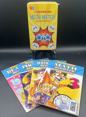 Scholastic Math Match Card And Dice Game PLUS 4- Skill Mill Math & Reading Books