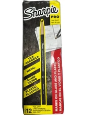 Sharpie Pro Black Peel Off China Marker Wax Pencil Box of 12