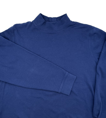 L L Bean Women s Blue Long Sleeve Mock Turtleneck Top Plus 1X