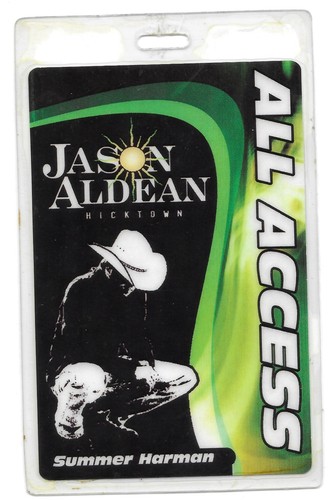 JASON ALDEAN 2005 Hicktown Concert Tour ALL ACCESS Laminate Pass COUNTRY MUSIC - Picture 2 of 2
