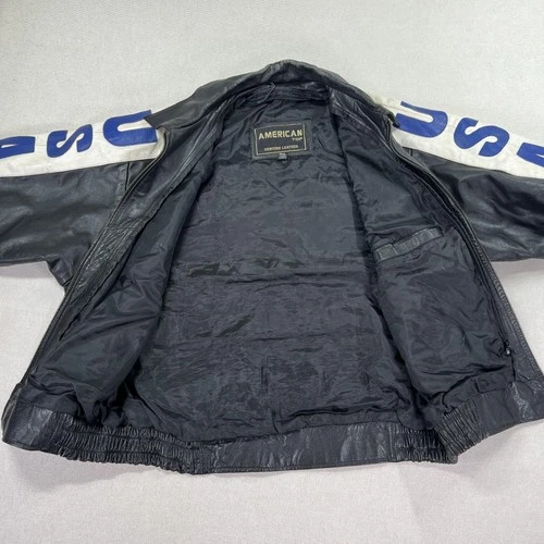 VTG Vietnam Veteran Leather Jacket Mens 4XL USA Flag MACV-SOG Patch American Top image 10