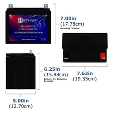 Mighty Max ML-U1R-CCA 12V 200CCA Replaces Murray Ohio Mfg. Co. 38211, 38219