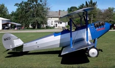 Waco 9 Three Seat Open Cockpit Desktop Wood Airplane New Model Small Scale 1/32