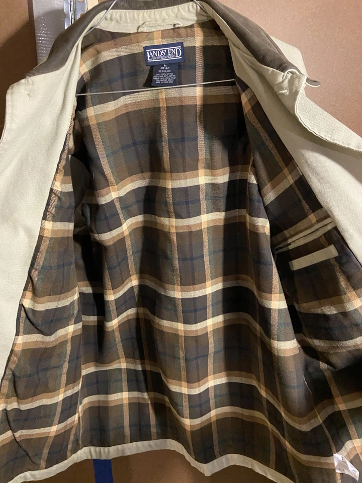 ABRIGO HOMBRE LAND’S END BEIGE ESTILO GRANERO Foto 4 de 4